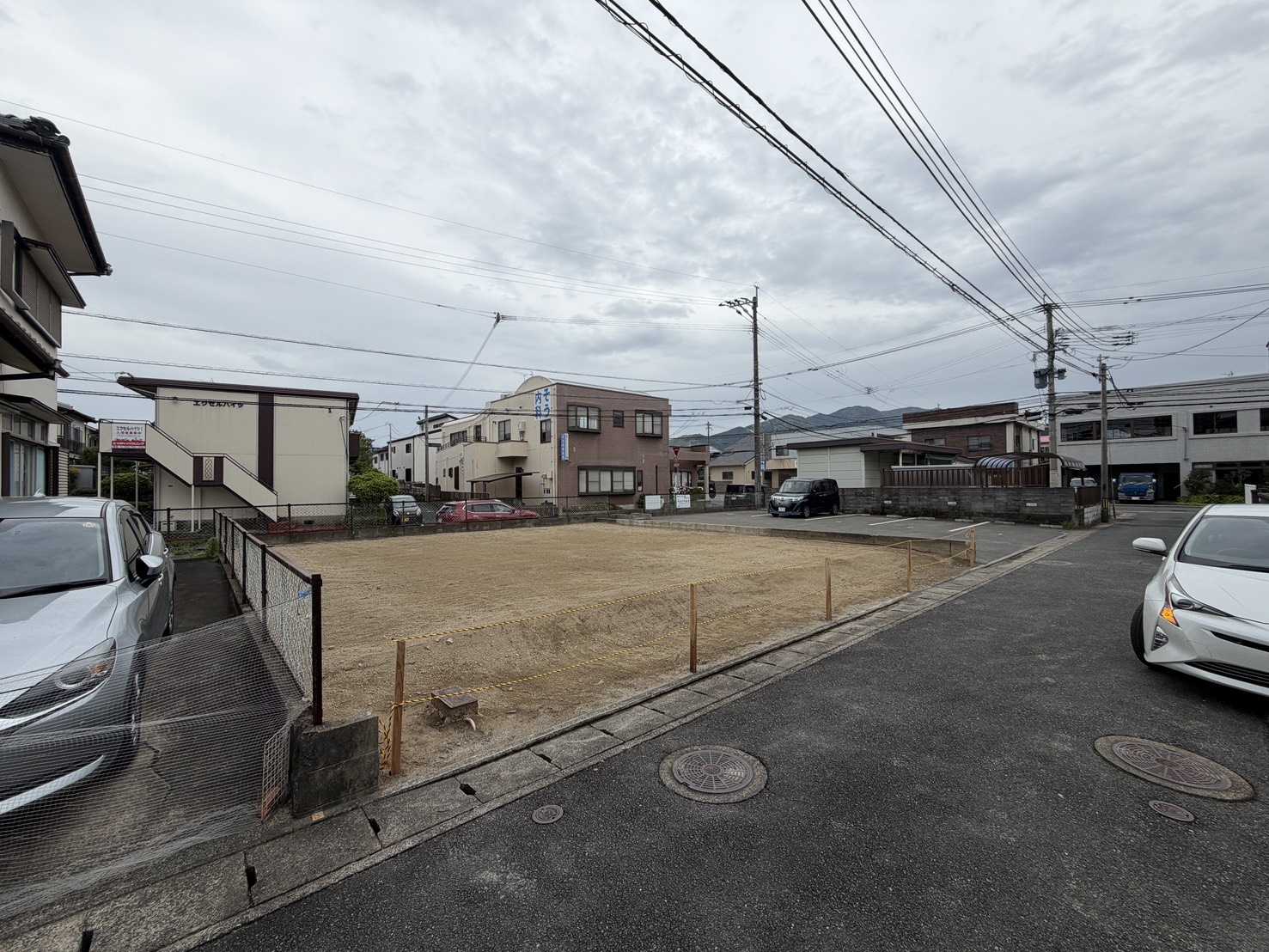 早良区賀茂 解体工事完了後の更地（反対側からの全景）