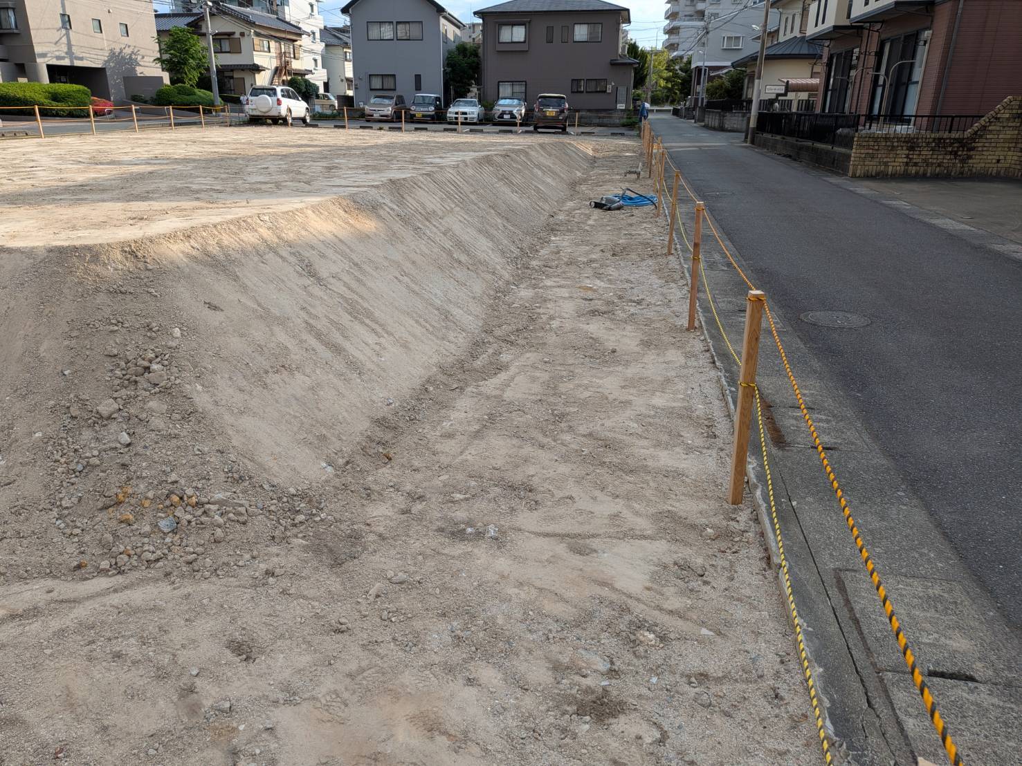 大野城市白木原 地中障害物を撤去し更地に整地した完工後