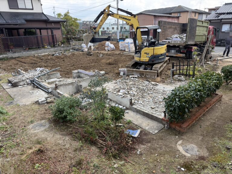 【佐賀市光】和風住宅の解体工事、続報レポート！上屋の撤去が完了し、基礎解体へと進んでいます🚜💨